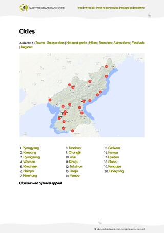 example page 4 from our offline Travel Guide for North Korea